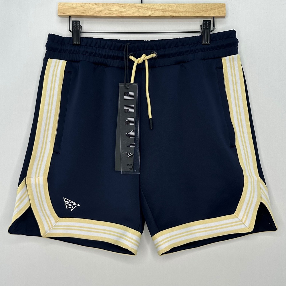 Paper Planes Crew League Shorts Navy Cream NWT Men's Small Streetwear Basketball